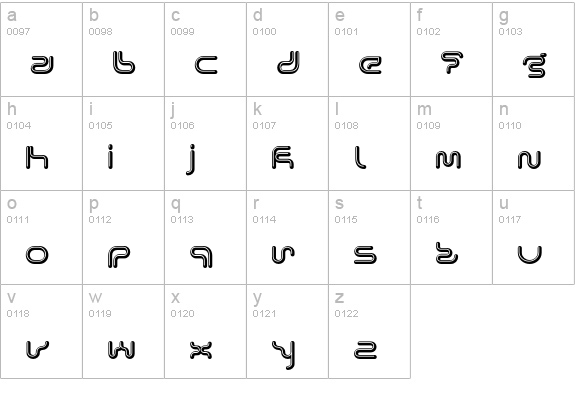 LexigraphA lowercase a-z preview