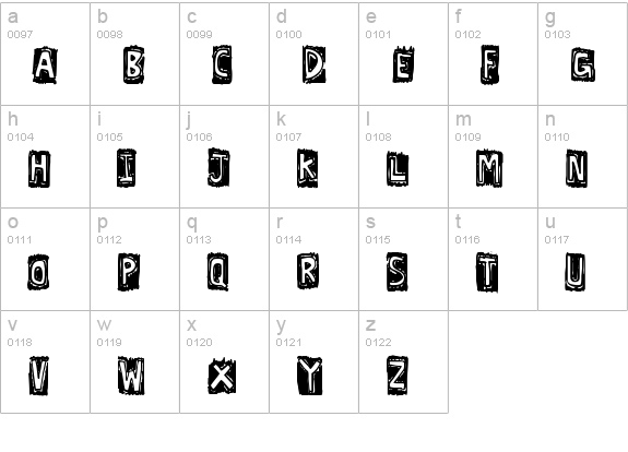Lexographer lowercase a-z preview