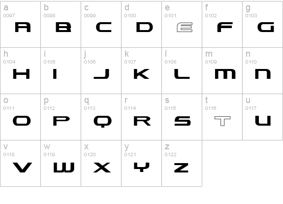 Lexust Demo lowercase a-z preview