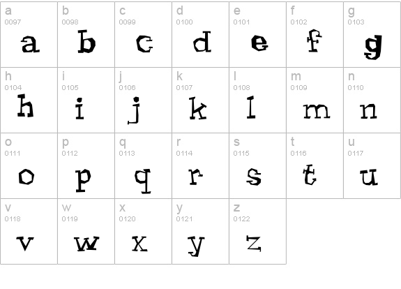 Lhyrma lowercase a-z preview
