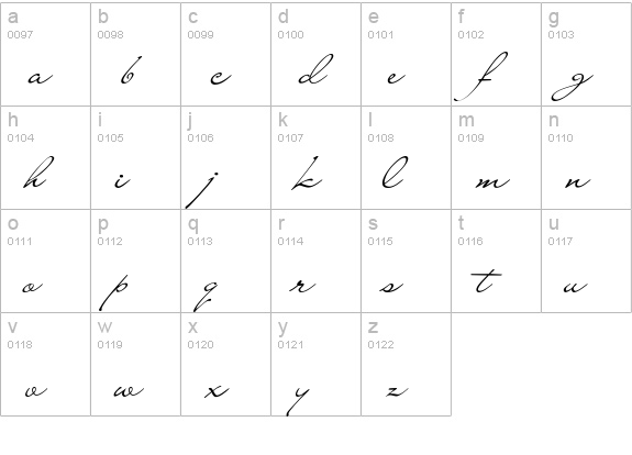 Liana lowercase a-z preview