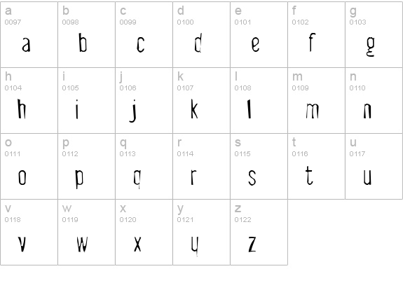 Libel Suit Gaunt lowercase a-z preview