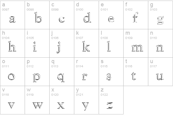 Liberty Regular lowercase a-z preview