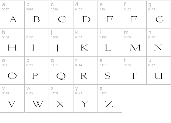 Lichtner Ex lowercase a-z preview