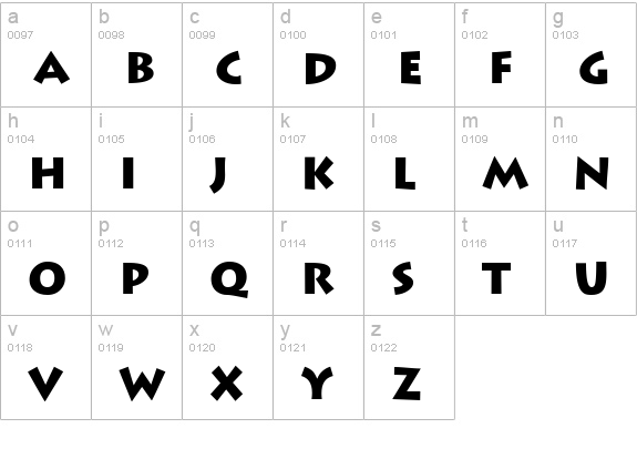 Liddie Black lowercase a-z preview