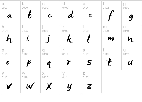 Lifelogo Hard lowercase a-z preview