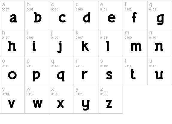 Lifestyle Marker M54 lowercase a-z preview