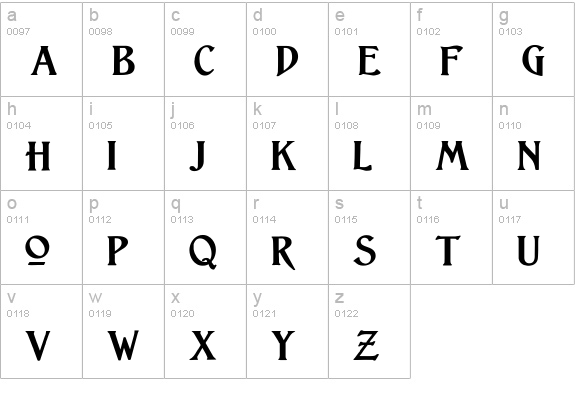 Lightfoot Bold lowercase a-z preview