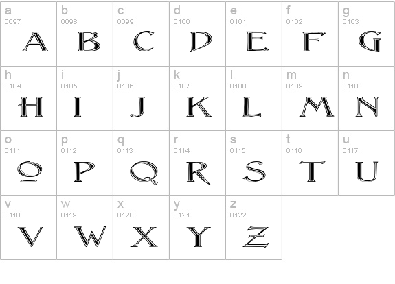 Lightfoot Fluted Extra-expanded Regular lowercase a-z preview