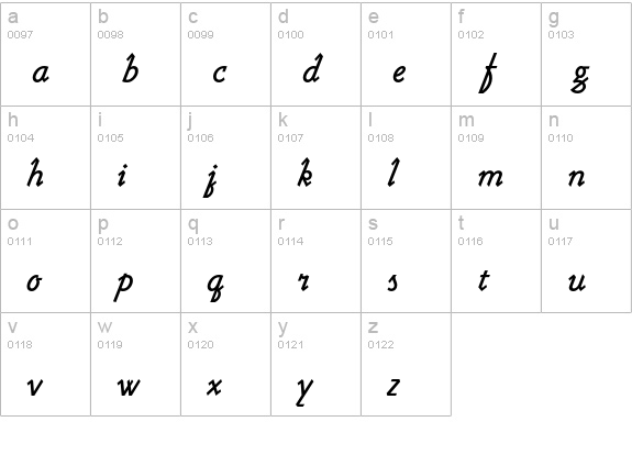 Lightnin Std lowercase a-z preview