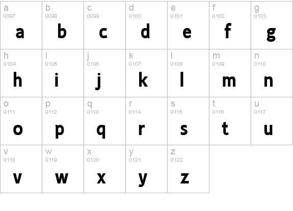 Ligurino Bold lowercase a-z preview