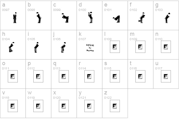 Lil Gent lowercase a-z preview