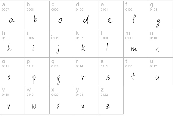Liliput lowercase a-z preview