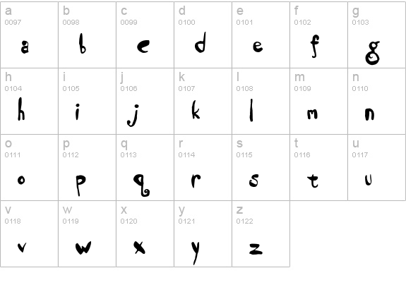 LillaFunk lowercase a-z preview