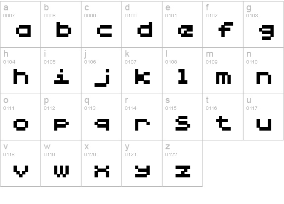 Lilliput Steps lowercase a-z preview