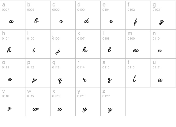 Lily Of Holy lowercase a-z preview