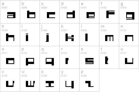 Limbex lowercase a-z preview