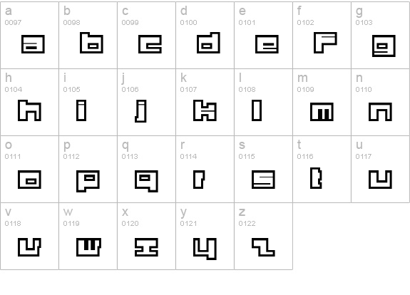Limbex open lowercase a-z preview