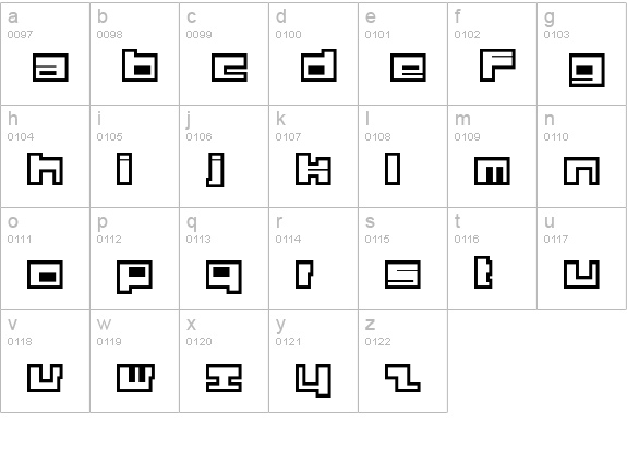 Limbex openVaria lowercase a-z preview
