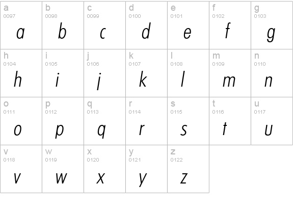 LimerickCdSerial-Light-Italic lowercase a-z preview