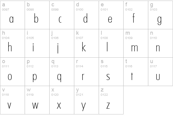 LimerickCdSerial-Xlight-Regular lowercase a-z preview