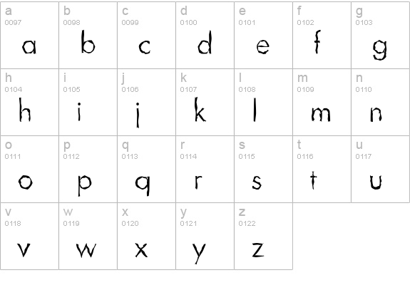 LimerickRandom-Light-Regular lowercase a-z preview