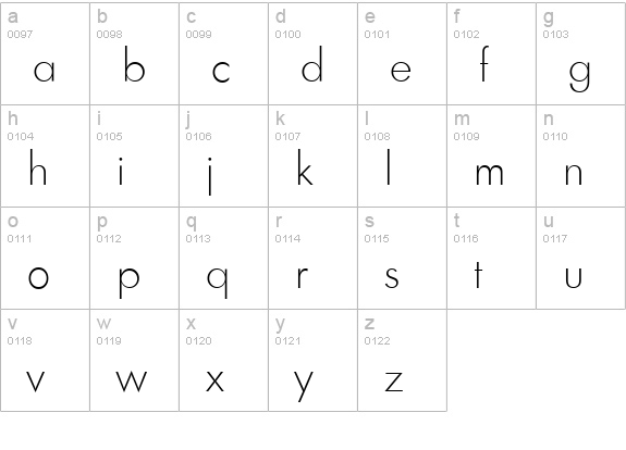 LimerickSerial-Xlight-Regular lowercase a-z preview