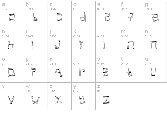 Linear lowercase a-z preview