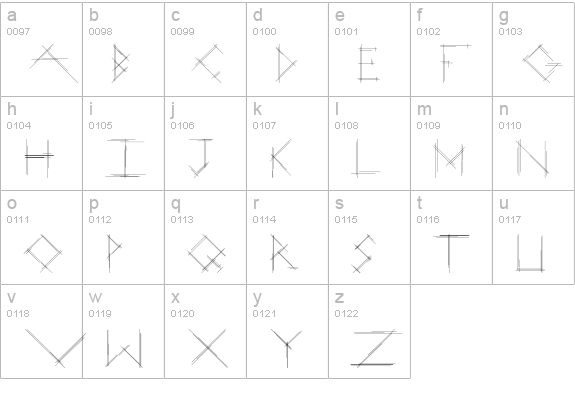 LinearCurve lowercase a-z preview
