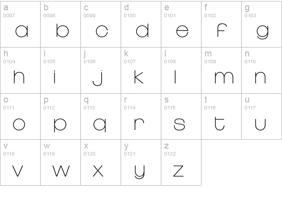 LinearEF-Regular lowercase a-z preview