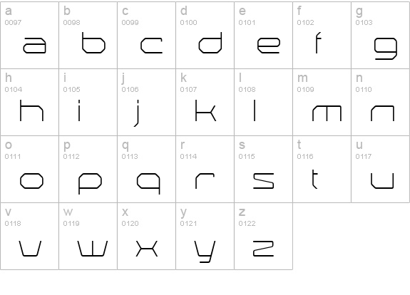Lineavec lowercase a-z preview