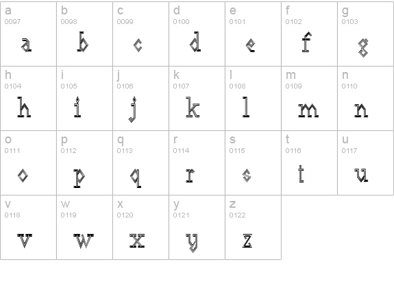 LineDriveOutlined lowercase a-z preview