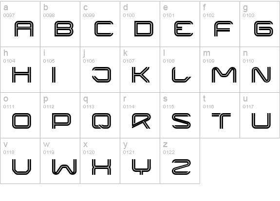 Liner Regular lowercase a-z preview