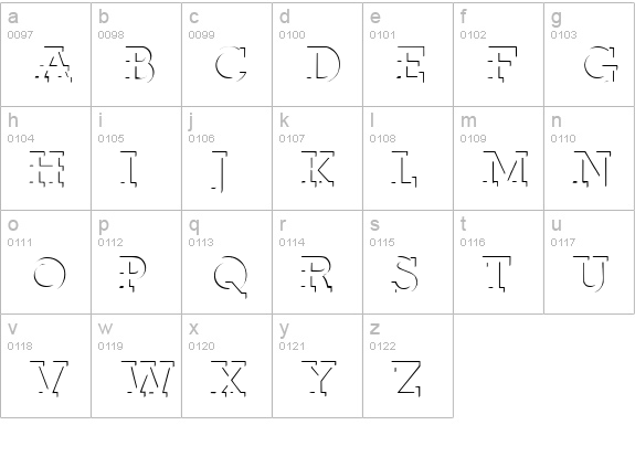 Linford lowercase a-z preview