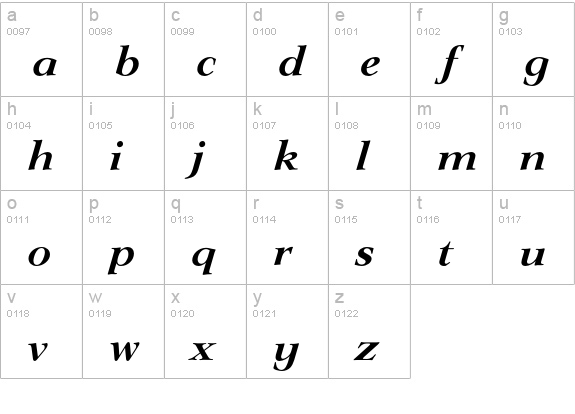 Lingwood-DemiBoldIta lowercase a-z preview