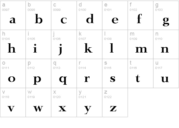 LingwoodSerial-Bold lowercase a-z preview