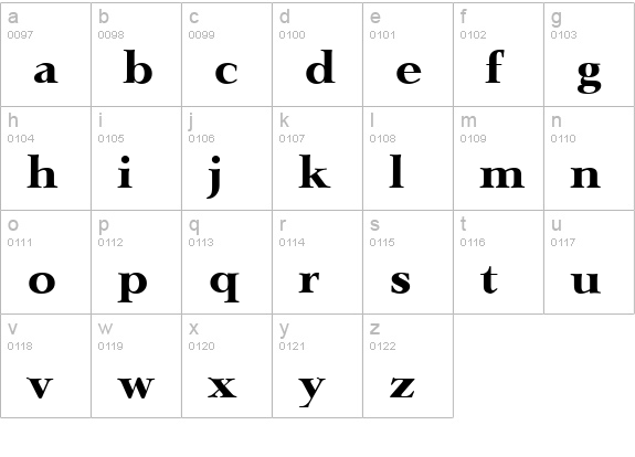LingwoodSerial-Xbold-Regular lowercase a-z preview