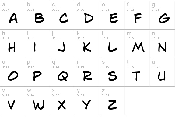 Lint McCree BB lowercase a-z preview