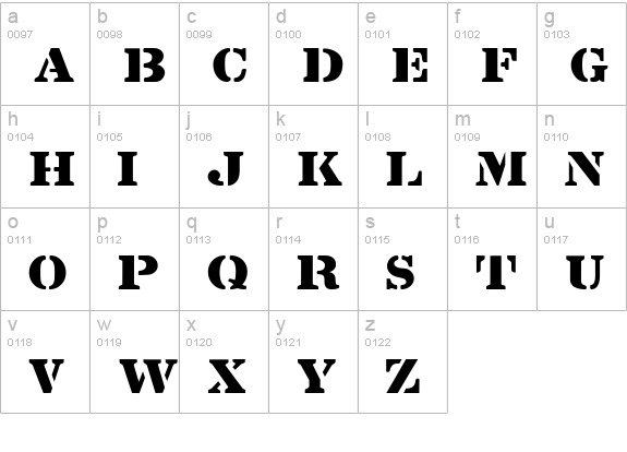 Lintsec Regular lowercase a-z preview
