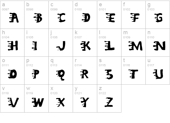 Liquidy Bulbous lowercase a-z preview