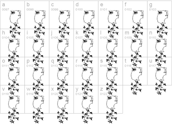 LisburneInitials lowercase a-z preview