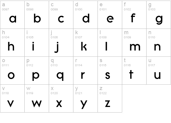 Litera-Heavy lowercase a-z preview