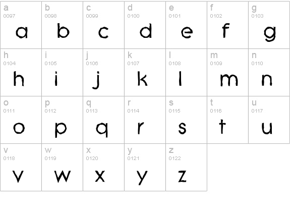 LiteraAntique-Bold lowercase a-z preview