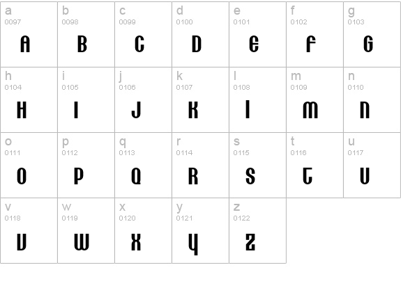 Lithia-BoldSmallCaps lowercase a-z preview