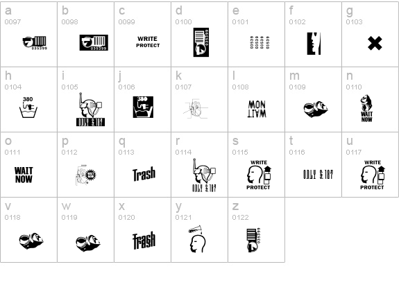 Lithium lowercase a-z preview