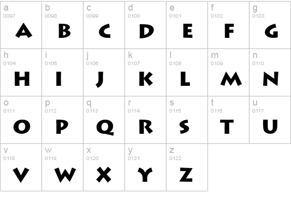 Lithograph Bold lowercase a-z preview