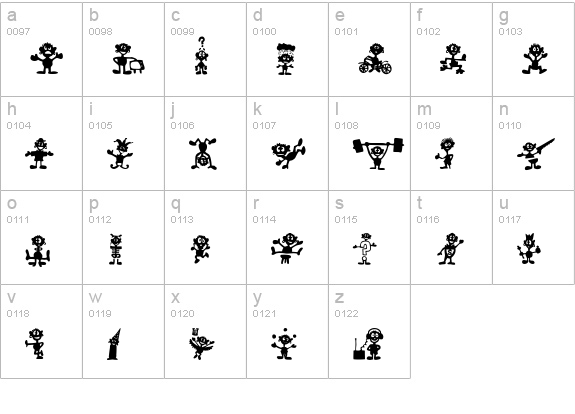 Little Big Man lowercase a-z preview
