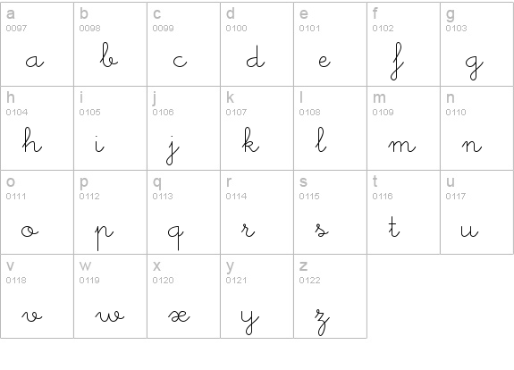 Little Days lowercase a-z preview