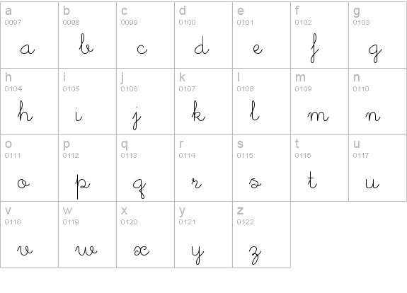 Little Days Alt lowercase a-z preview