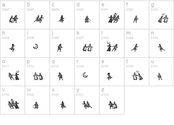 little people lowercase a-z preview